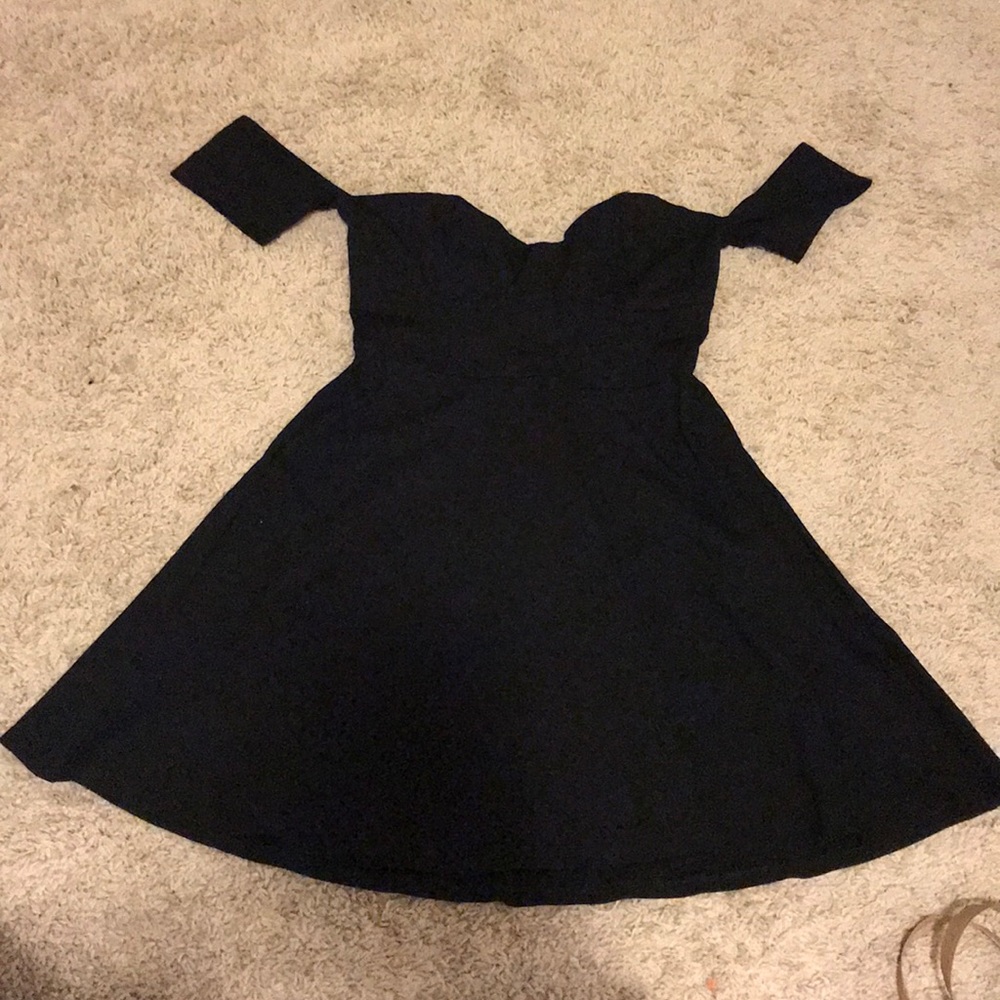 Black off the shoulder dress